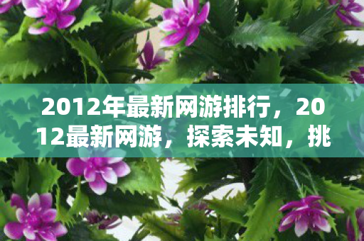 2012年最新网游排行图片
