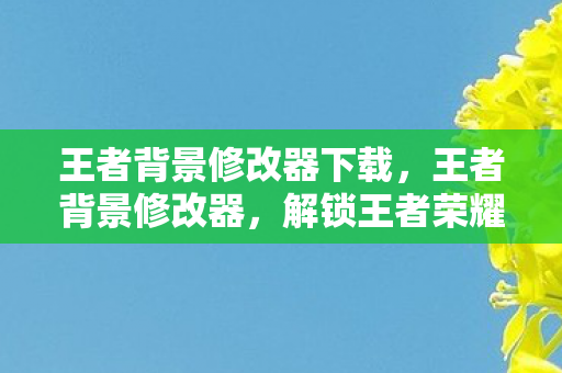 解锁王者荣耀英雄背景故事的新方式图片