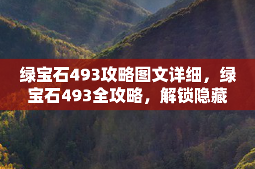 绿宝石493攻略图文详细图片