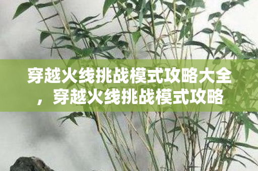 穿越火线挑战模式攻略大全图片