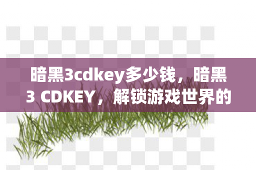 暗黑3cdkey多少钱图片