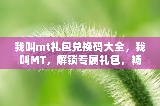 我叫mt礼包兑换码大全图片