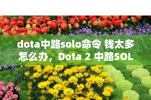 dota中路solo命令 钱太多怎么办图片
