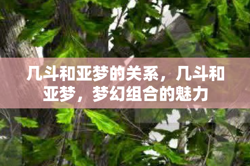 几斗和亚梦的关系图片