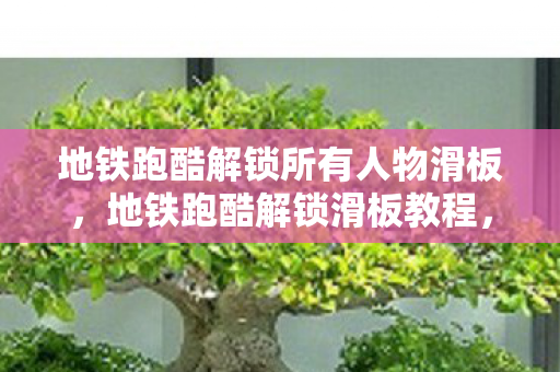 地铁跑酷解锁所有人物滑板图片