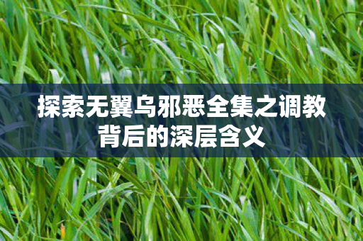 探索无翼乌邪恶全集之调教背后的深层含义图片