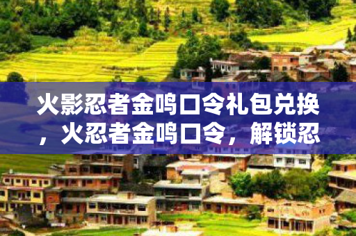 火影忍者金鸣口令礼包兑换图片