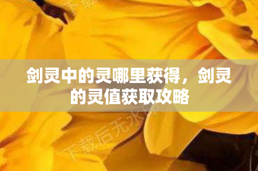 剑灵中的灵哪里获得图片