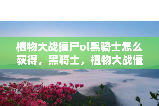 植物大战僵尸ol黑骑士怎么获得图片