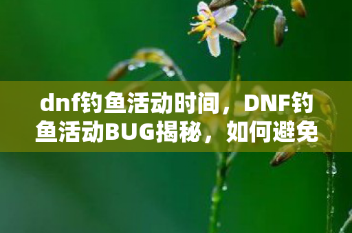DNF钓鱼活动BUG揭秘图片