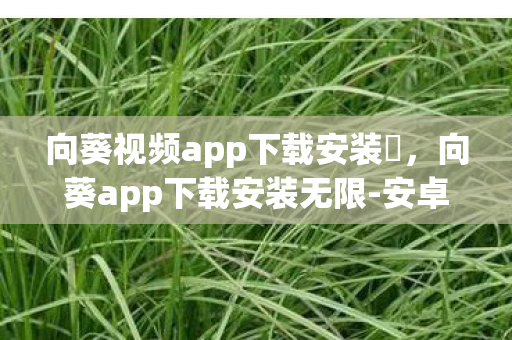 向葵视频app下载安装卐，向葵app下载安装无限-安卓