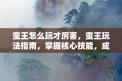 蛮王怎么玩才厉害图片