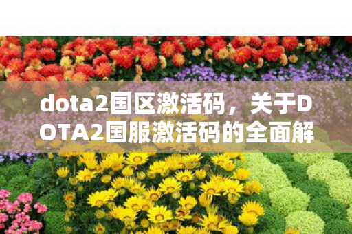 dota2国区激活码，关于DOTA2国服激活码的全面解析