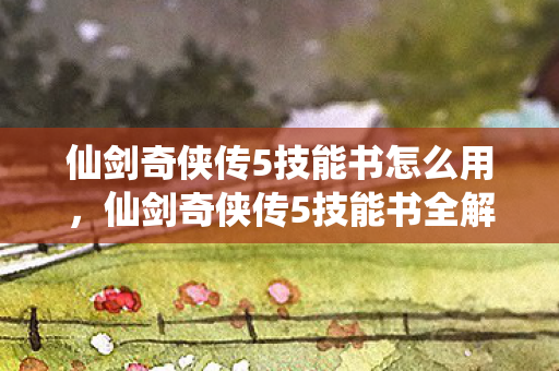 仙剑奇侠传5技能书怎么用图片