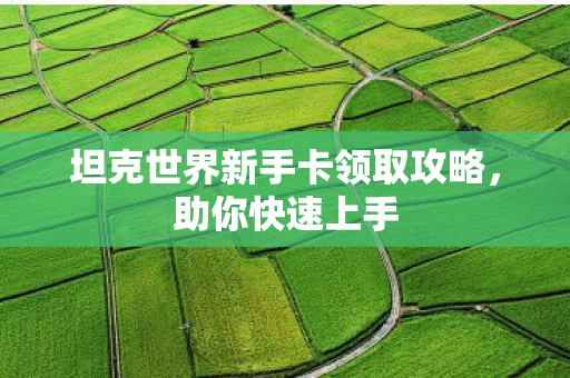 坦克世界新手卡领取攻略图片