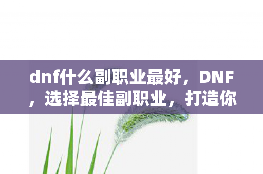 dnf什么副职业最好图片