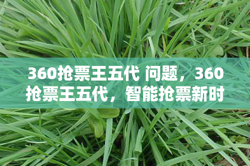 360抢票王五代 问题图片