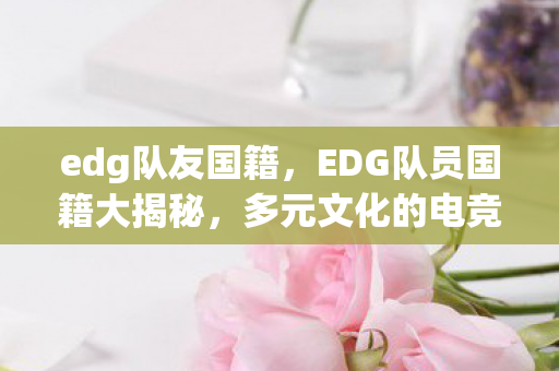 edg队友国籍，EDG队员国籍大揭秘，多元文化的电竞战队