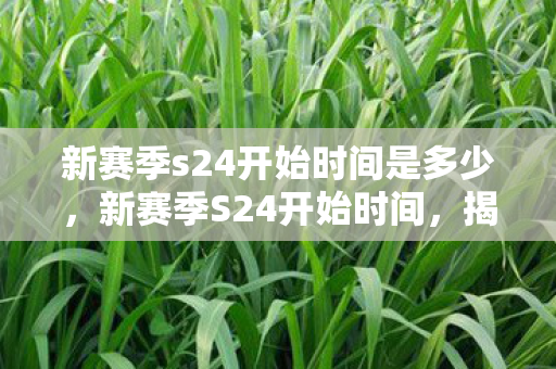 新赛季s24开始时间是多少图片