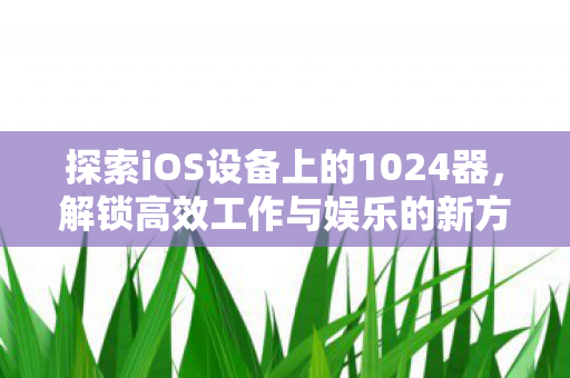 探索iOS设备上的1024器图片