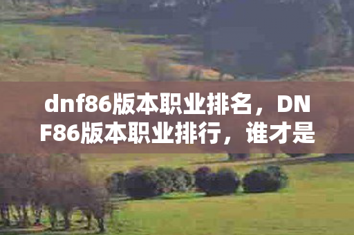 dnf86版本职业排名图片