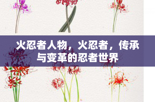 火忍者人物，火忍者，传承与变革的忍者世界