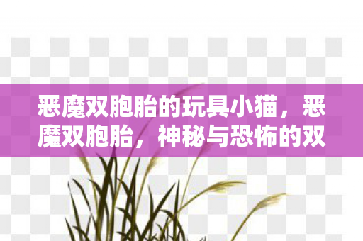 恶魔双胞胎的玩具小猫图片