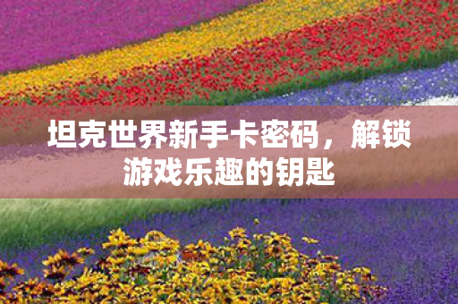 坦克世界新手卡密码图片