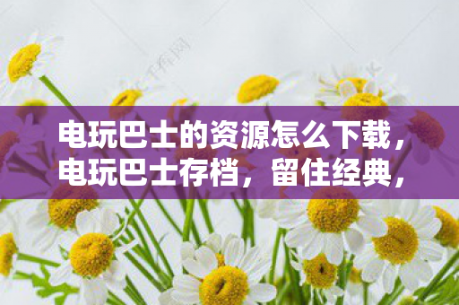 电玩巴士的资源怎么下载图片