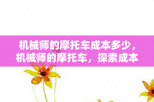 机械师的摩托车成本多少，机械师的摩托车，探索成本与创新的平衡