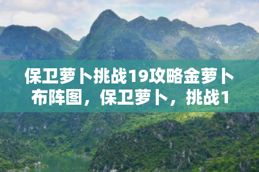 保卫萝卜挑战19攻略金萝卜布阵图，保卫萝卜，挑战19的攻略与心得