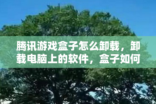 腾讯游戏盒子怎么卸载，卸载电脑上的软件，盒子如何轻松卸载？