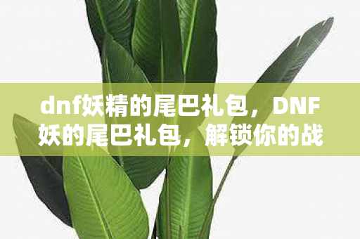 dnf妖精的尾巴礼包图片