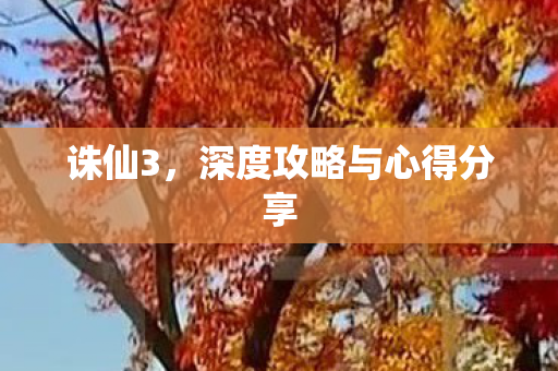 诛仙3，深度攻略与心得分享