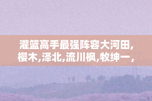 灌篮高手最强阵容大河田图片