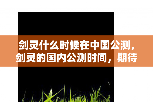 剑灵什么时候在中国公测，剑灵的国内公测时间，期待与猜测