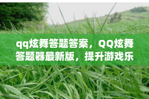 qq炫舞答题答案，QQ炫舞答题器最新版，提升游戏乐趣的必备神器