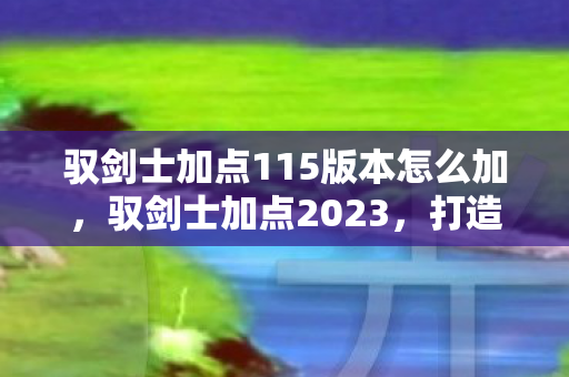 驭剑士加点115版本怎么加图片