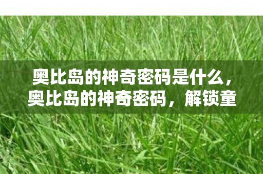 奥比岛的神奇密码是什么图片
