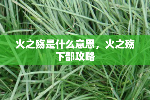 火之殇是什么意思图片