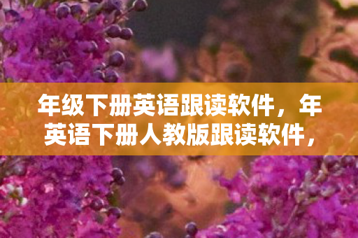 年英语下册人教版跟读软件图片