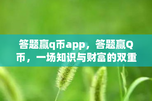 答题赢q币app，答题赢Q币，一场知识与财富的双重挑战