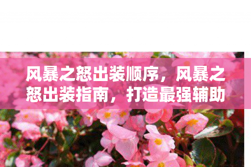 风暴之怒出装顺序图片