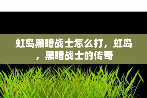 虹岛黑暗战士怎么打图片