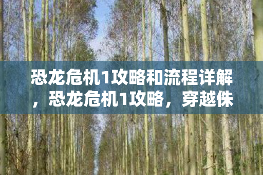 恐龙危机1攻略和流程详解图片