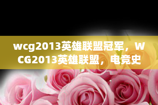 wcg2013英雄联盟冠军图片