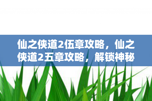 仙之侠道2伍章攻略图片
