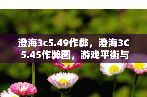 游戏平衡与作弊的灰色地带图片