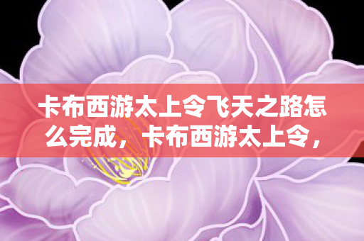 卡布西游太上令飞天之路怎么完成图片