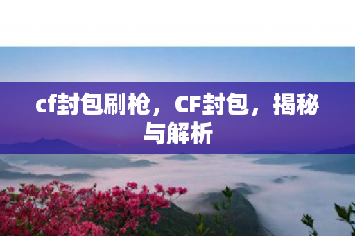 cf封包刷枪图片